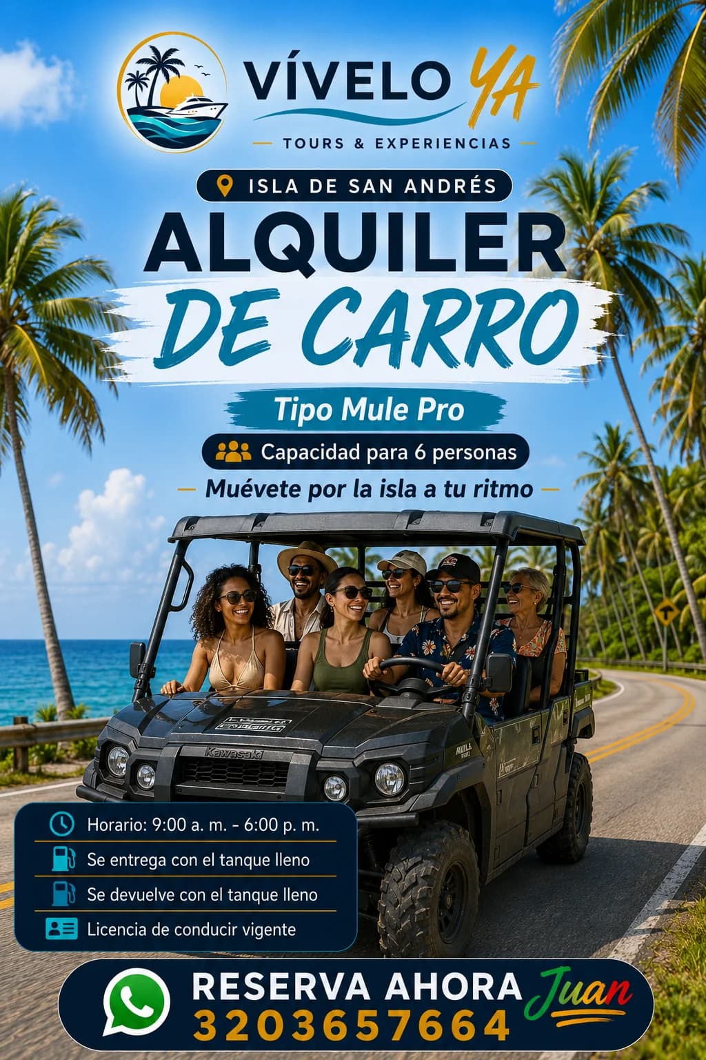 Flyer de la experiencia: Mule Pro 6 pasajeros